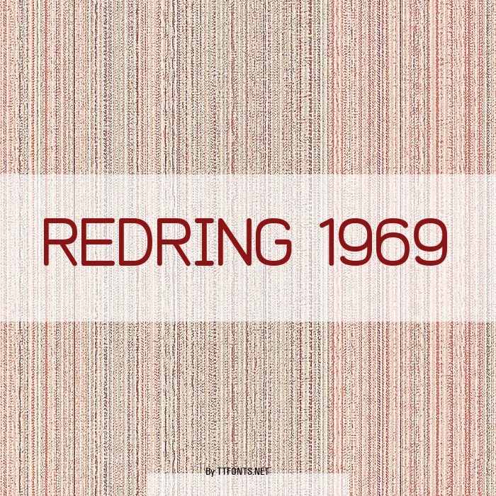 REDRING 1969 example